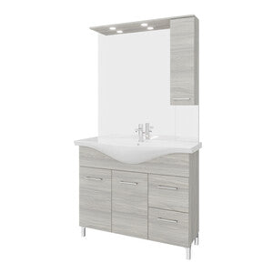 ARREDO BAGNO MOD.RUBINO ROVERE GRIGIO 105 CM