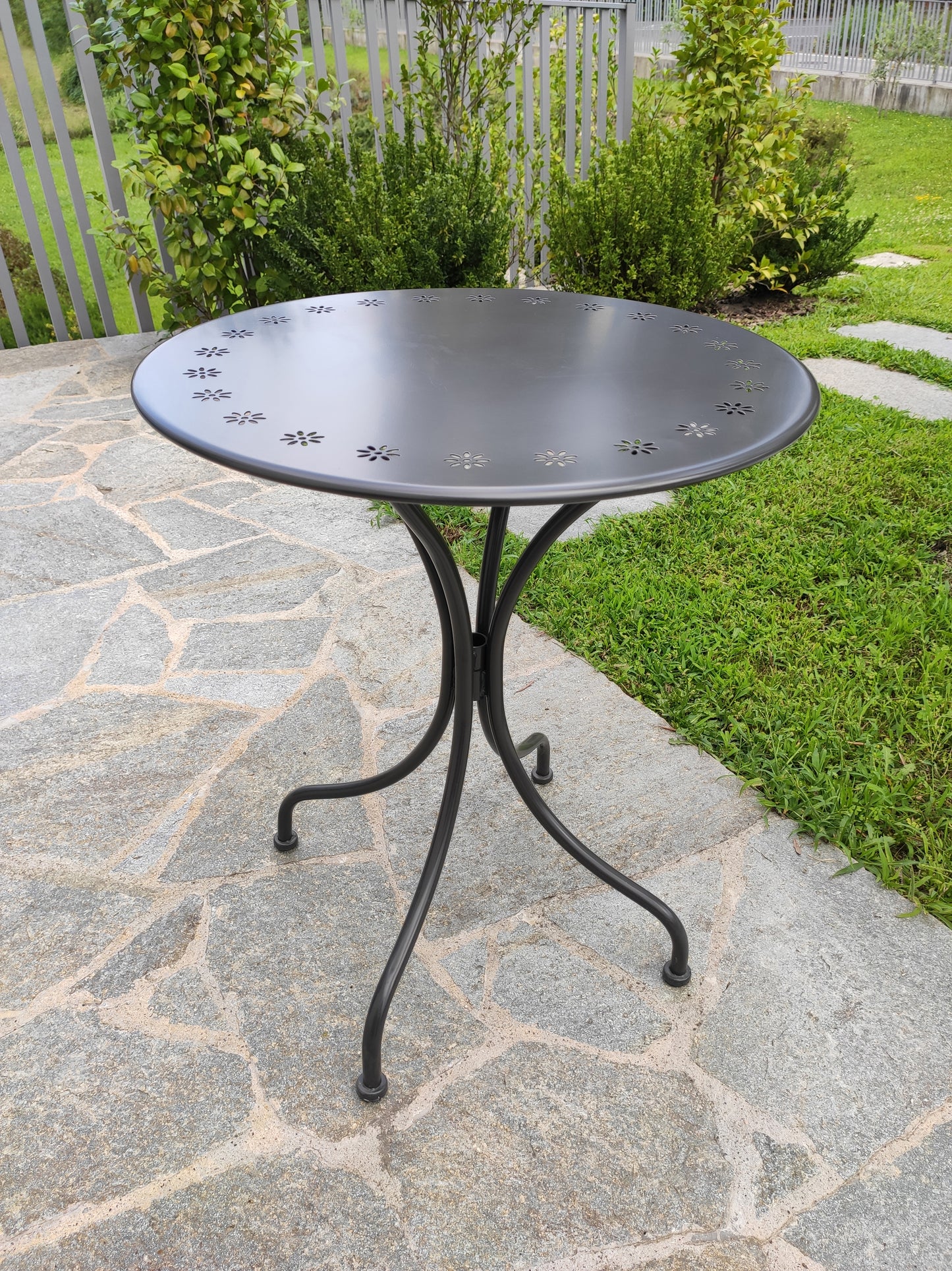 TAVOLO SORRENTO D 60 CM NERO OPACO 007754