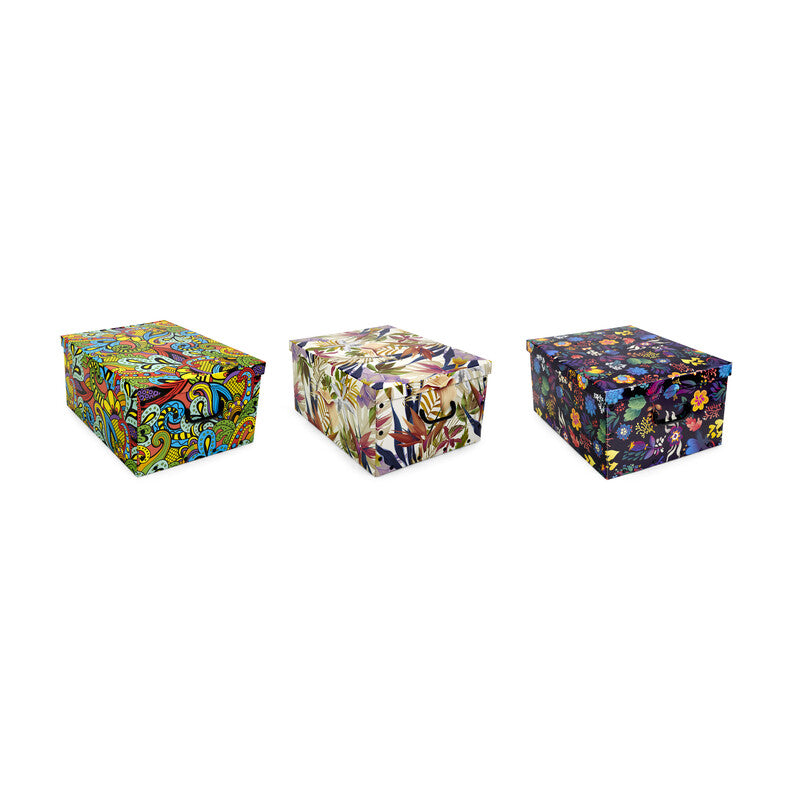 Q.TA' 1 SCATOLA IN CARTONE 50X39XH25,4CM FANTASIE ASS