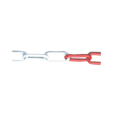 Q.TA' 25 CATENA ACCIAIO BIANCO ROSSO D 5 MM DA 25 M