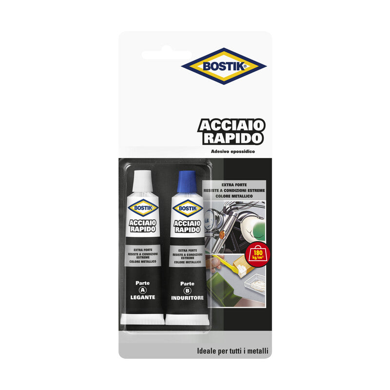 Q.TA' 12 BOSTIK ACCIAIO RAPIDO ADESIVO 30 G BLISTER