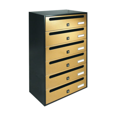Q.TA' 1 CASSETTA POSTALE ALUBOX CUBO/R 6 38,5X25X63 ORO