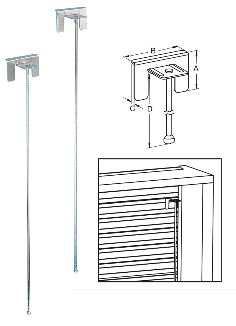 Q.TA'. 50 SICURA PER TAPPARELLA PLASTICA ASTA 39X480 MM