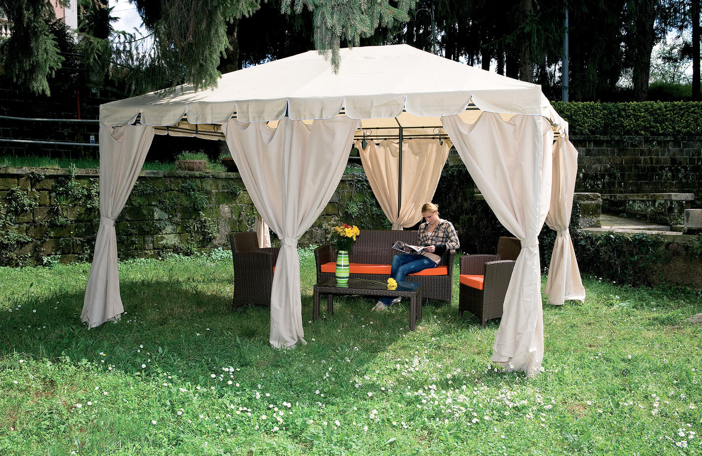 GAZEBO IN ACCIAIO ARMONIA 300X400 CM YF-3246