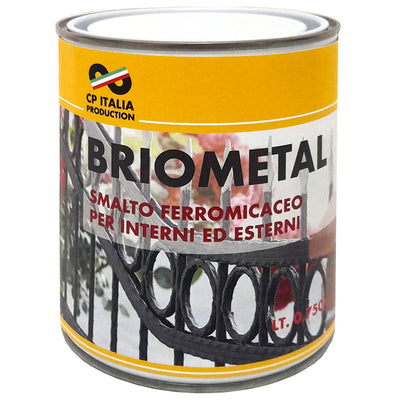 Q.TA'. 6 SMALTO MICACEO GROSSO BRIOMETAL GRIGIO CH 0,750