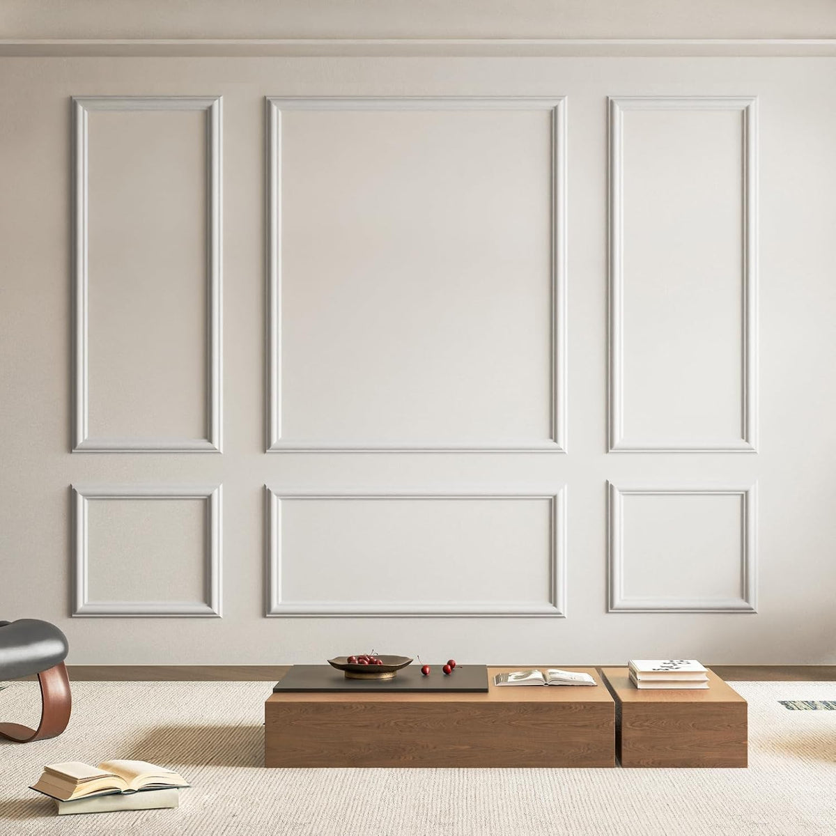 Boiserie adesiva cornici polimero per pareti camere