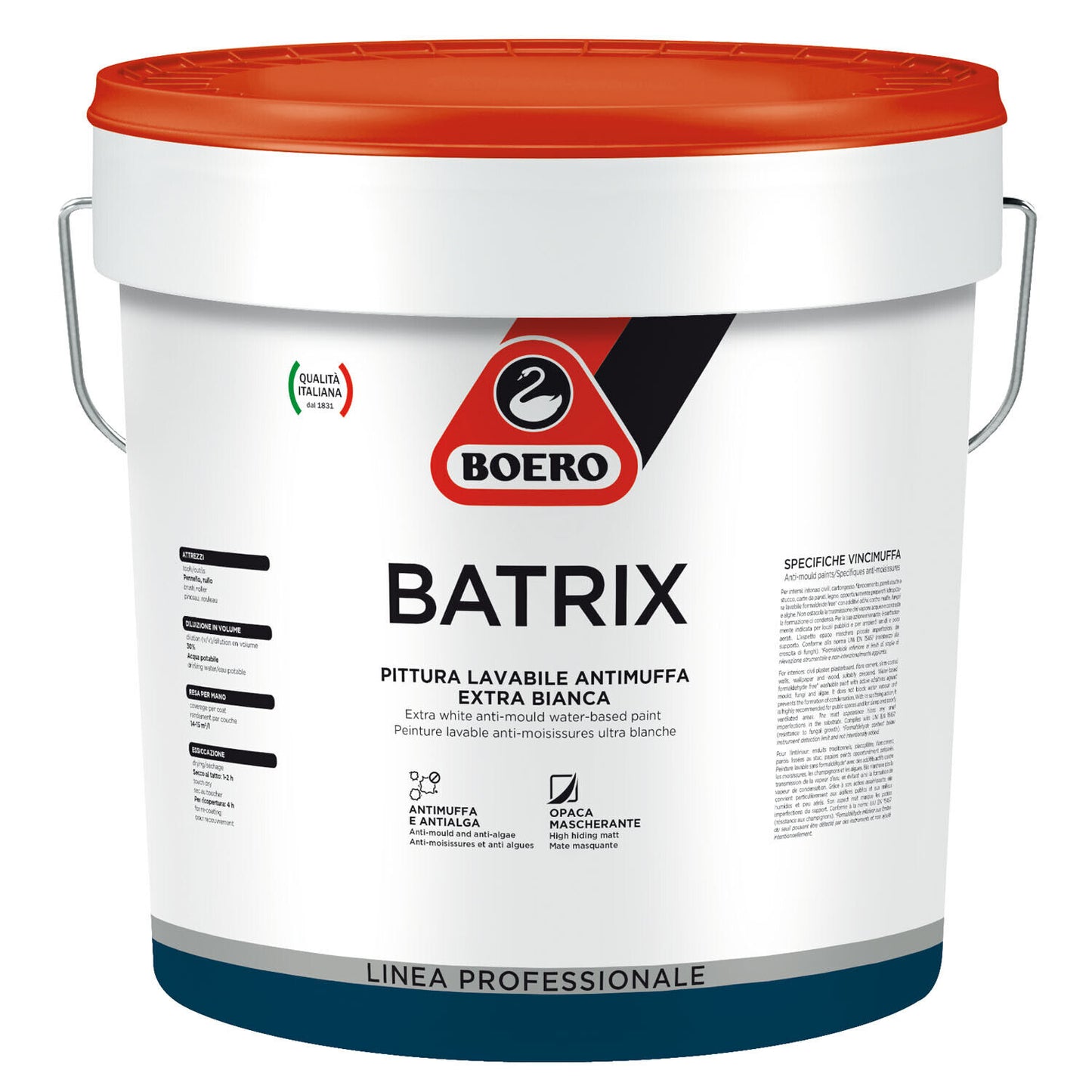 BATRIX BOERO IDROPITTURA ACRILICA ANTIMUFFA BIANCO LT 13