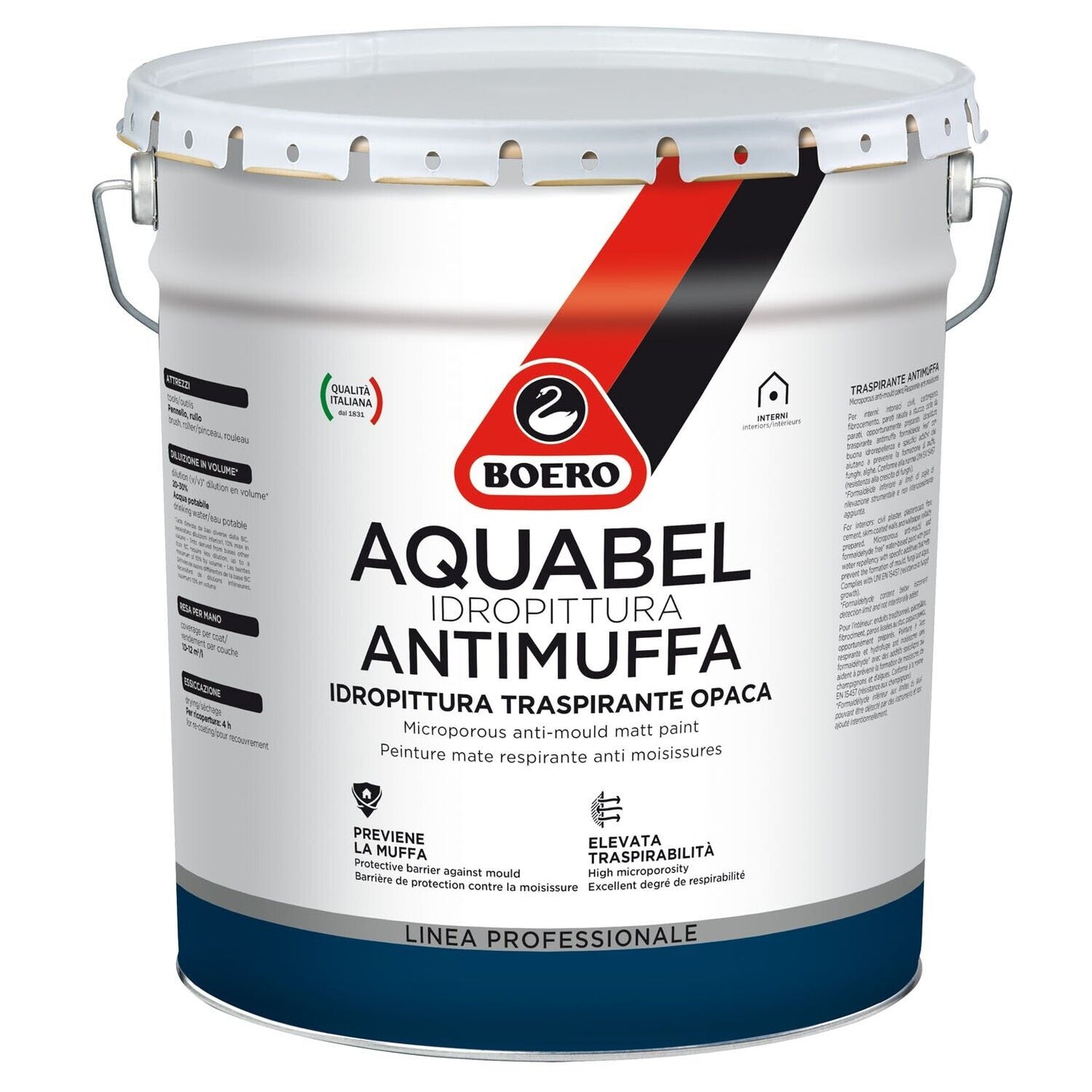 Boero Aquabel Idropittura Traspirante Antimuffa Lt.14