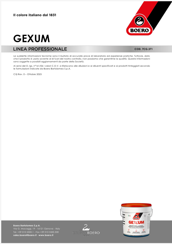 Boero Gexum idropittura lavabile diretta su cartongesso extra opaco LT 12