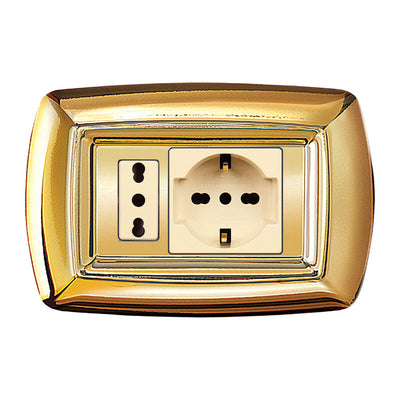 Q.TA' 10 TONDO PLACCA MAGIC PLAST SCHUKO+MODULO OR