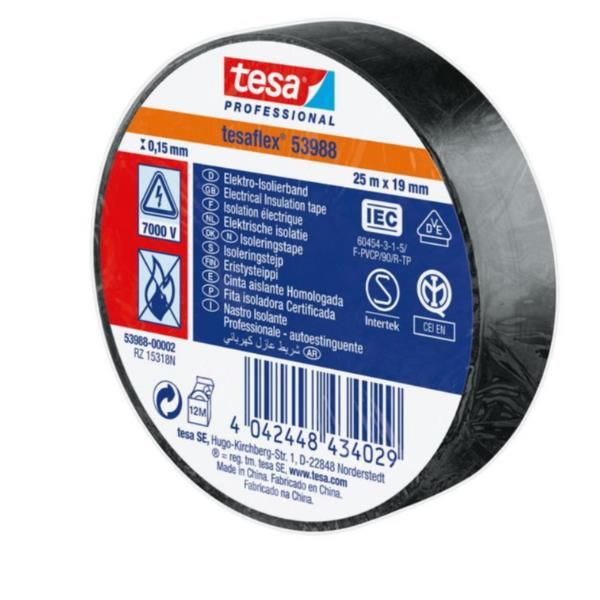 Q.TA' 10 NASTRO ISOLANTE CERTIFICATO NERO 25MX19MM