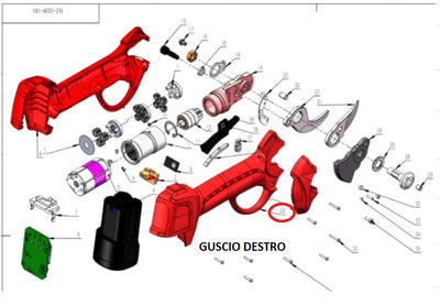 ZZ-GUSCIO DESTRO X FORBICI POTA BATT DJ-025