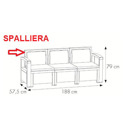 ZZ-SPALLIERA C X SALOTTO RESINANEBRASKA 3BI