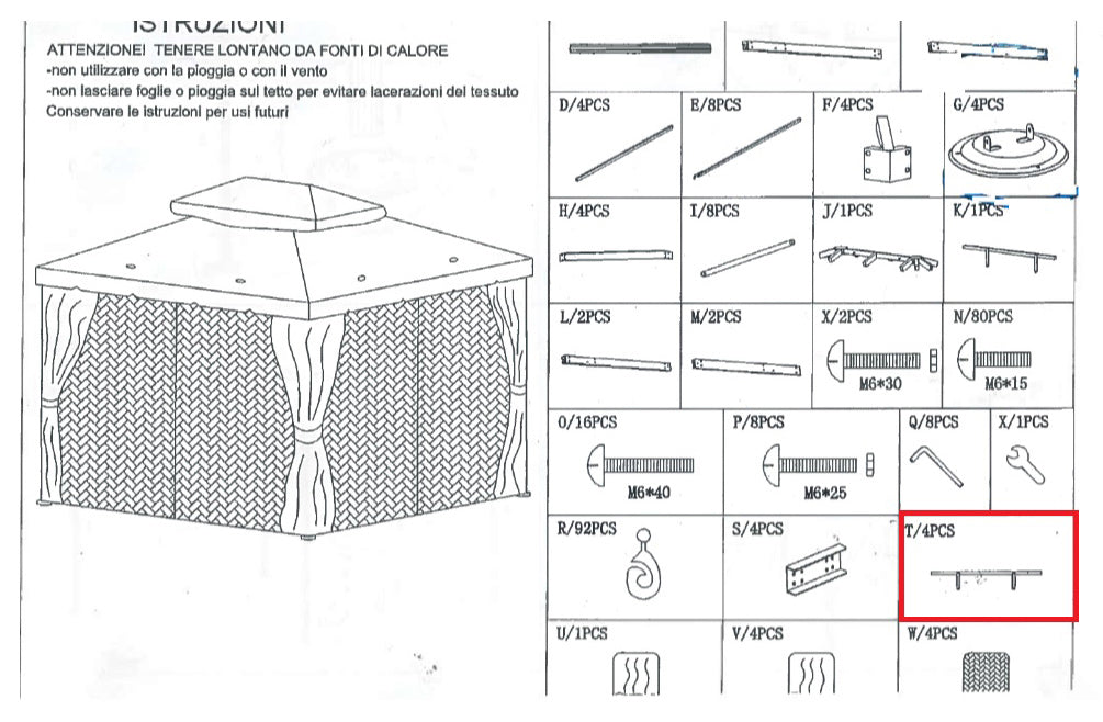 ZZ-PARTICOLARE T X GAZEBO ADVENTURE MAGNUM 3,6X4,8