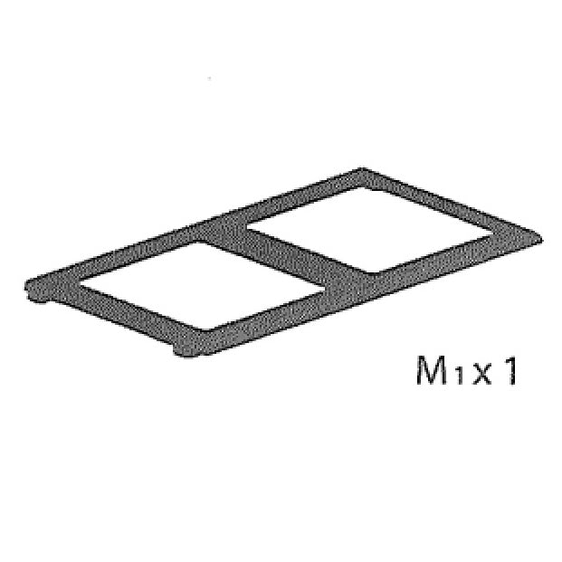 ZZ-CORNICE M1x1 x PATTUMIERA 2 ANTE CM. 68X37X90H ART PLAST