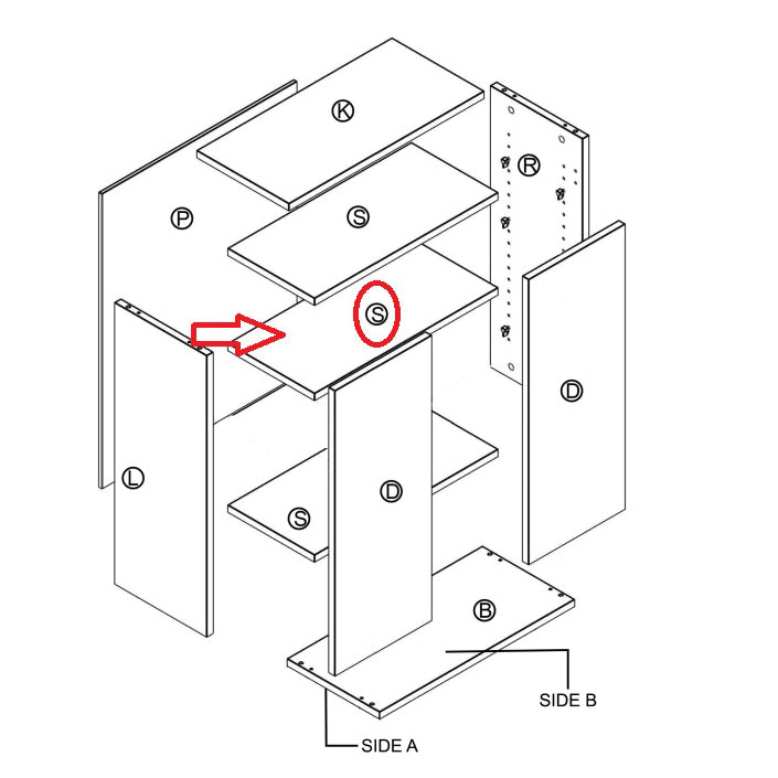 ZZ-MENSOLA X KIT MOBILE 2A 68X95X34 BIANCO VEN.K083