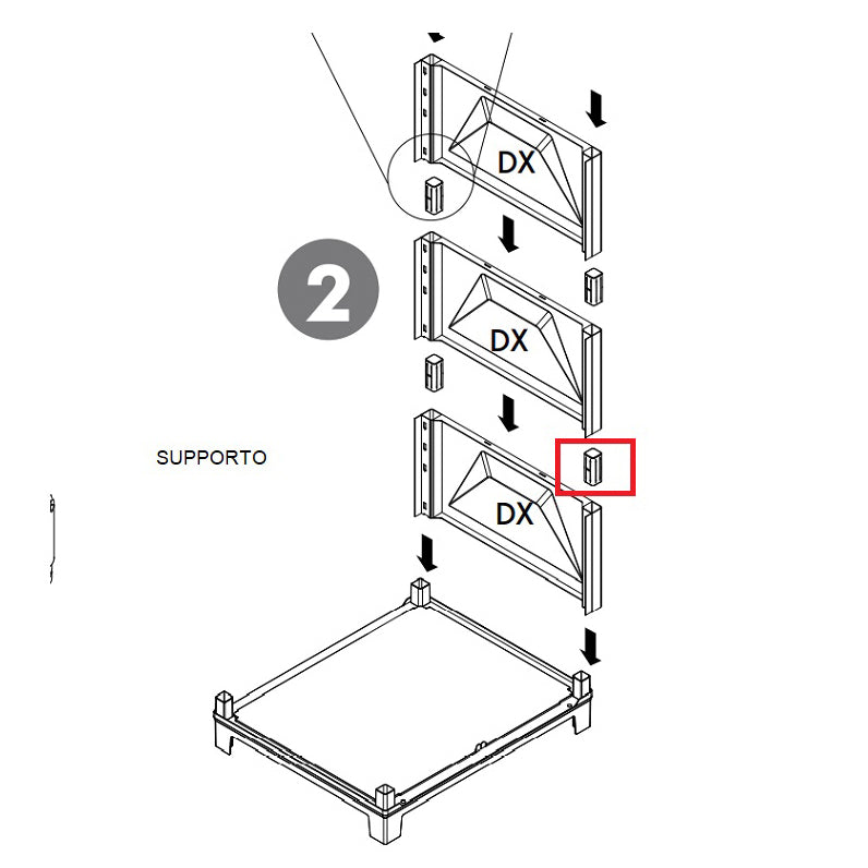 ZZ-SUPPORTO X FIANCO LAVATOIO IN RESINA