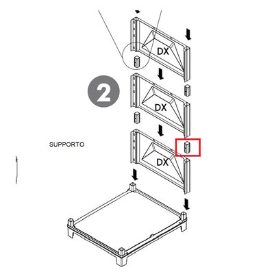 ZZ-SUPPORTO X FIANCO LAVATOIO IN RESINA