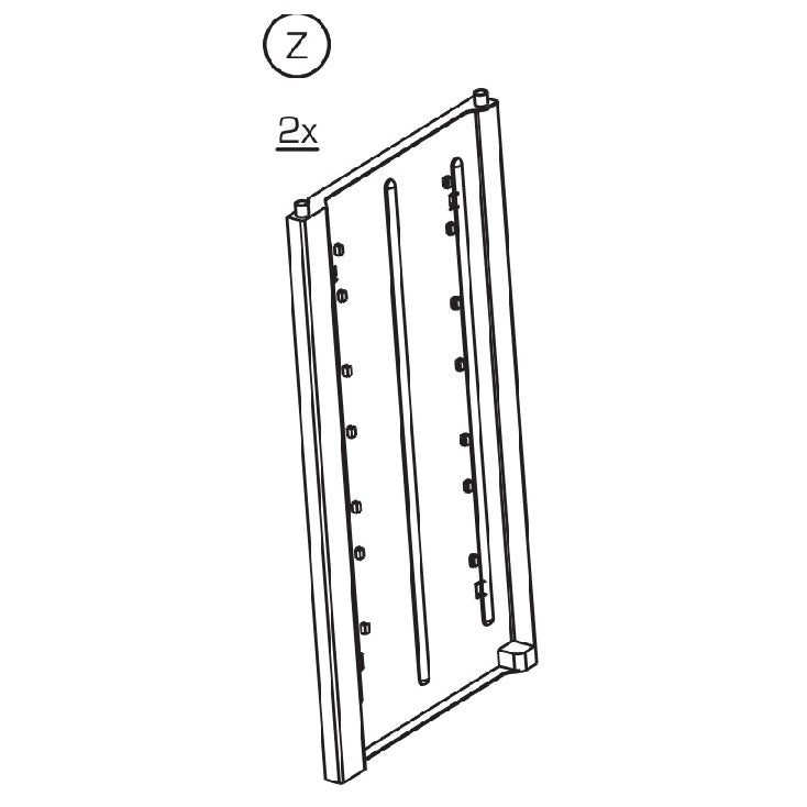 ZZ-PANNELLO Z X ARMADIO RATTAN P/SCOPE ANTRACITE