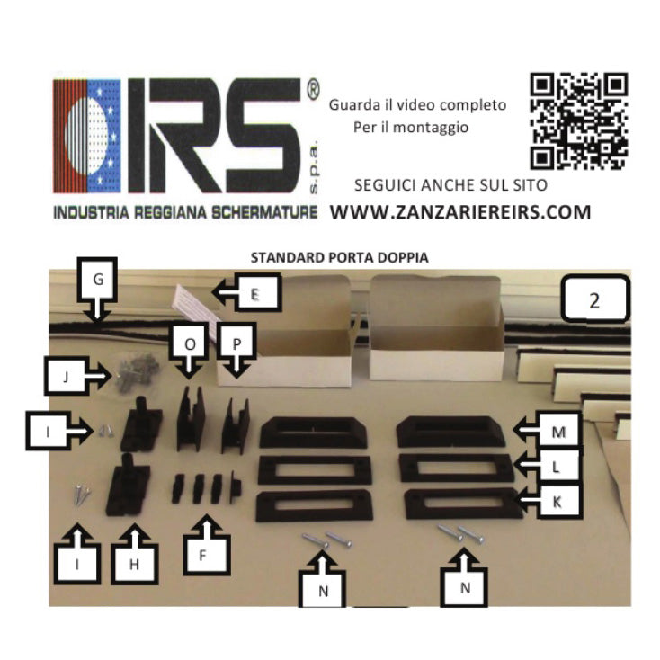 ZZ-ACCESSORI MONTAGGIO X ZANZARIERA IRS-CEDOP.CM.60/320X250 MAR.ORIZ