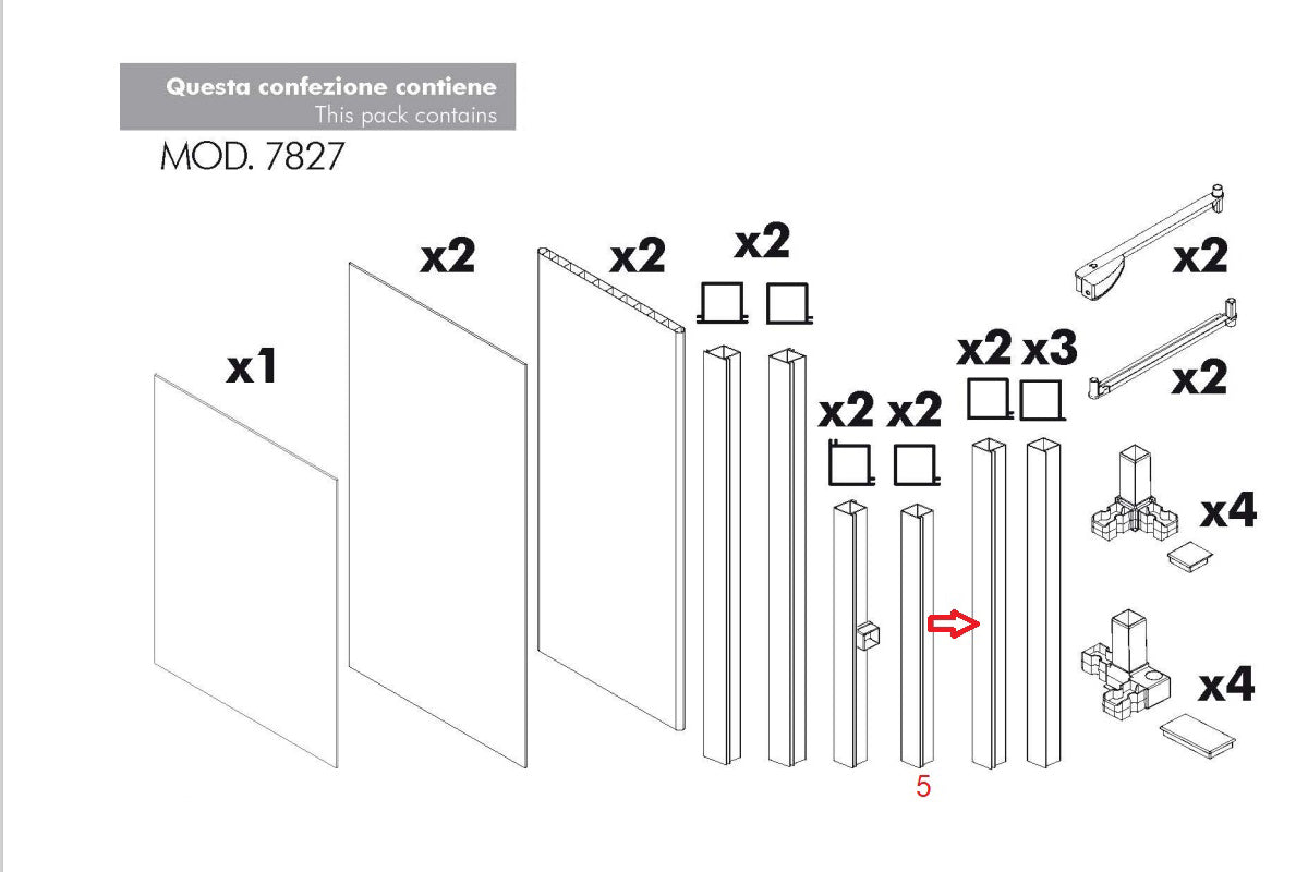 ZZ-MONTANTE NR.1 X KIT COPRILAVATRICE RESINA