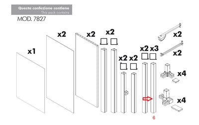 ZZ-MONTANTE NR.6 X KIT COPRILAVATRICE RESINA