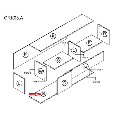 ZZ-BASE B GRK03.A X KIT PARETE LIVING BRIDGE 210X170X35 CEMENTO