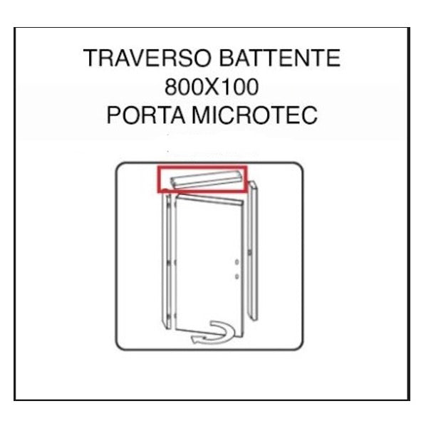 ZZ-TRAVERSO BATTENTE X PORTA MICROTEC FRASSINO/BIANCO 210X80