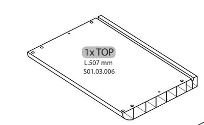 ZZ-1XTOP L.507mm x ARMADIO SPORCO PULITO RESINA 1 ANTA