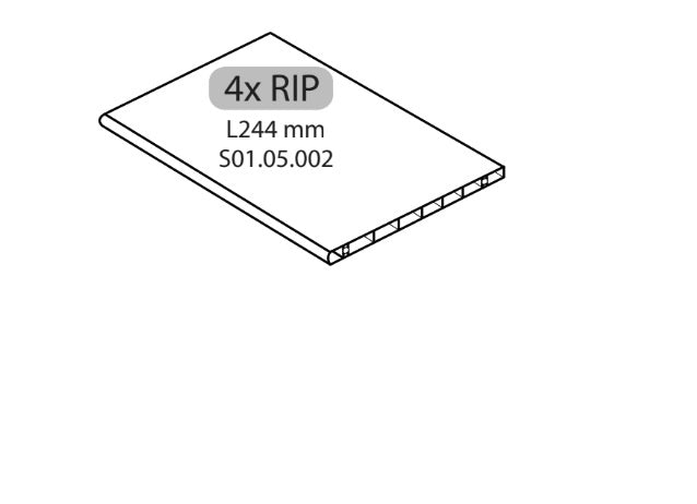 ZZ-4XRIP L244mm ARMADIO SPORCO PULITO RESINA 1 ANTA