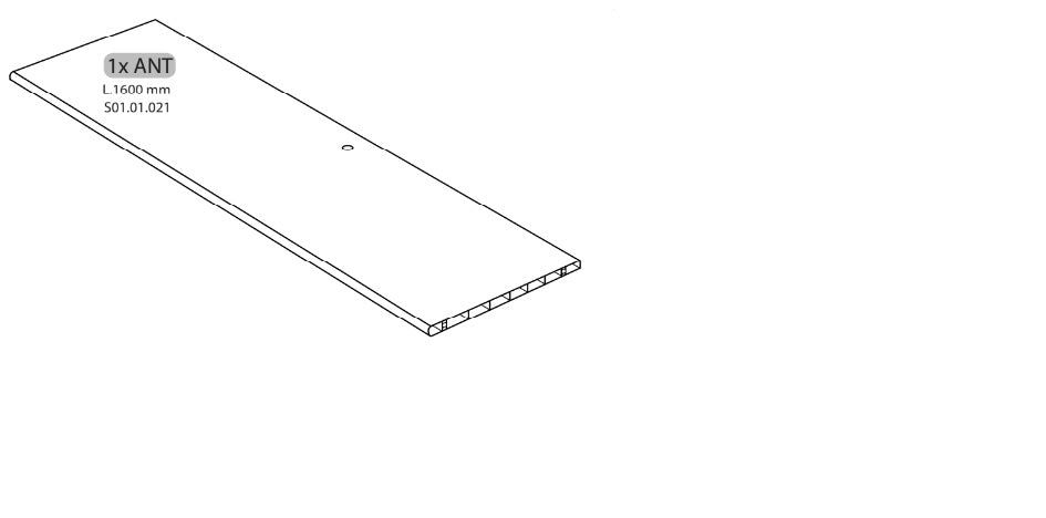 ZZ-1ANT S01.01.021 X ARMADIO SPORCO PULITO RESINA 1 ANTA 175X59X39 KIT