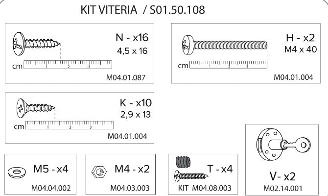 ZZ-KIT VITERIA /S01.50.108 X ARMADIO SPOGLIATOIO RESINA A 2 POSTI IN KIT C/SERRAT