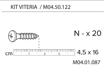 ZZ-KIT VITERIA MO4.50.122 X COPRICALDAIA RESINA HIMALAYA C/SERRANDA 59X39X98H