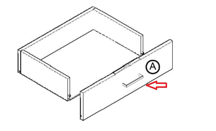 ZZ-FRONTALE CASSETTO X KIT COMODINO 2 CASSETTI 41X48X36 ROVERE BARLY K021