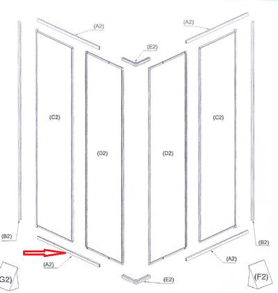 ZZ-PROFILO (A2)X BOX DOCCIA CRILEX GOCCIA 1,6 MM 68-80X68-80 BCO