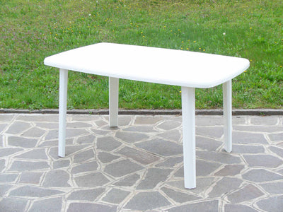 TAVOLO RESINA ART.56 CM.137X85 BIANCO