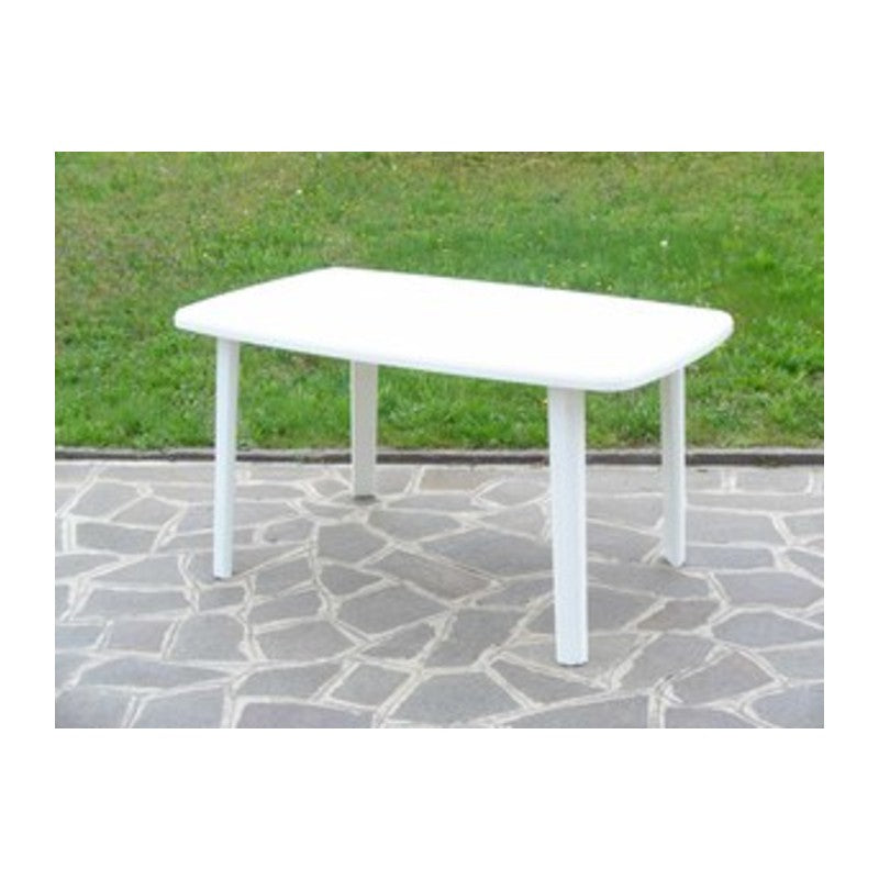 Q.TA' 1 TAVOLO RESINA 137X85XH72CM BIANCO