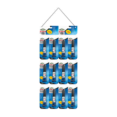 Q.TA' 24 BOSTIK SUPER GLUE 3 G JUMBO CARD ADESIVO BLISTER