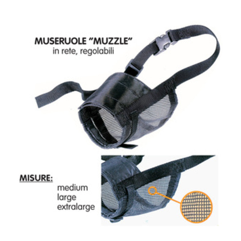 Q.TA' 1 MUSERUOLA P/CANI MUZZLE IN RETE TAGLIA L