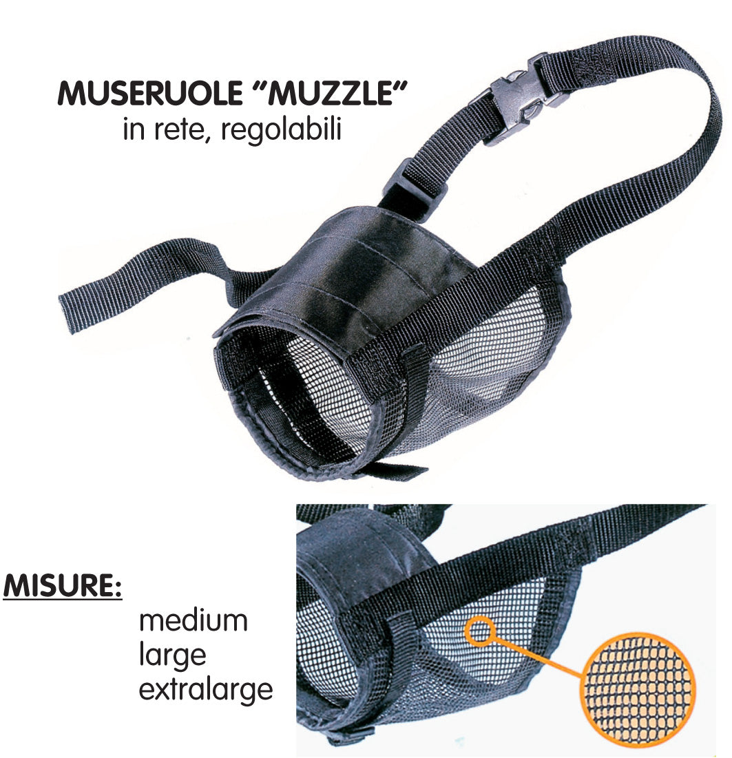 MUSERUOLA PER CANI MUZZLE IN RETE TAGLIA XL