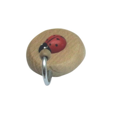 Q.TA' 1 BL GANCIO ADESIVO IN LEGNO COCCINELLA 1 POSTO 2
