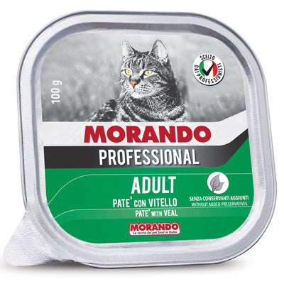 Q.TA'. 32 CIBO GATTO MORANDO VSC 100 G VITELLO E POLLO