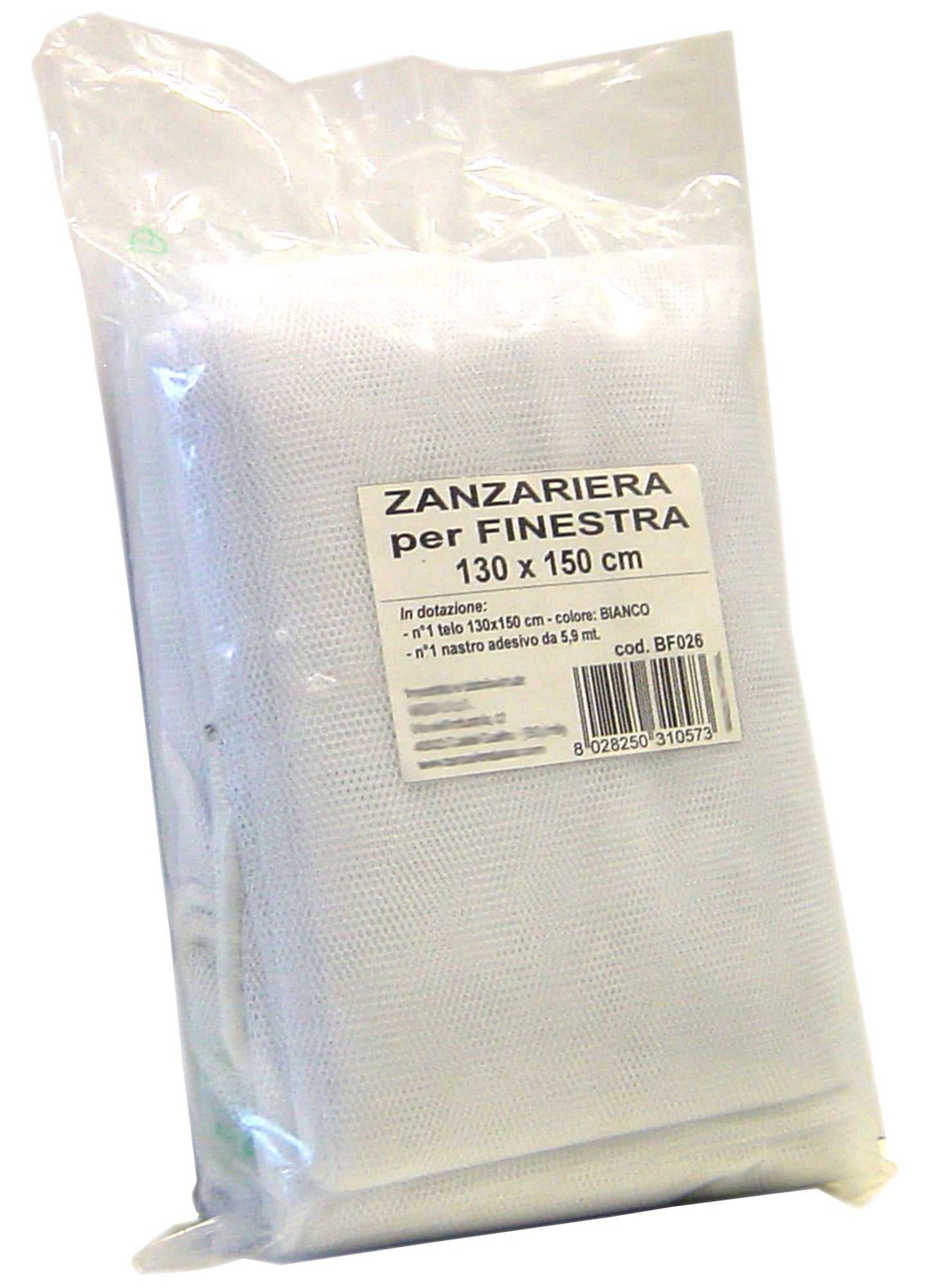 Q.TA'. 10 ZANZARIERA POLIESTERE FINESTRA 130X150 CM BIANCO