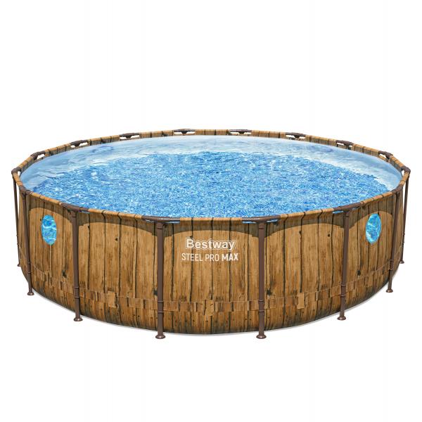 Q.TA' 1 PISCINA POWER STEEL C/TELAIO E ACCES D 488X122 56725