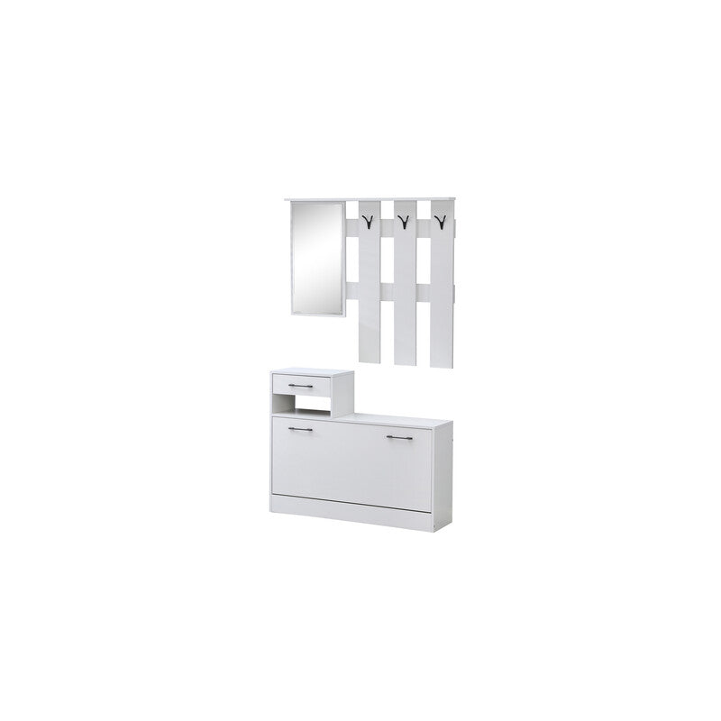 Q.TA' 1 MOBILE INGRESSO RUDOLF 100X26X180 CM BIANCO