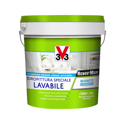 Q.TA' 1 V33 RENOVMUR LAVABILE BIANCO OPACO LT.14