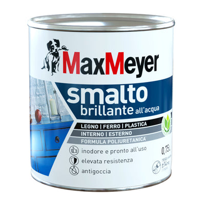Q.TA' 1 MAX SMALTO ALLACQUA POLIURETANICO BRILLANTE LT.0,750 BIANCO