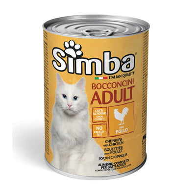 Q.TA' 24 CIBO GATTO MONGE SIMBA 415 G BOCCONCINI POLLO