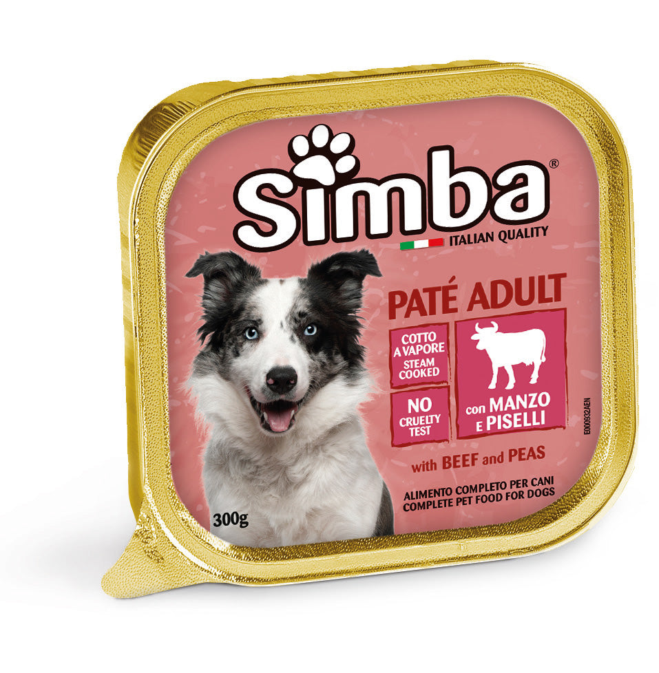 Q.TA'. 18 CIBO CANE MONGE SIMBA 300 G PATE VSC VITELLO PISEL