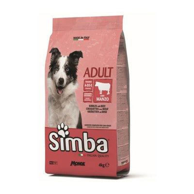 Q.TA' 1 CROCCHETTA CANE MONGE SIMBA 4 KG ADULT MANZO